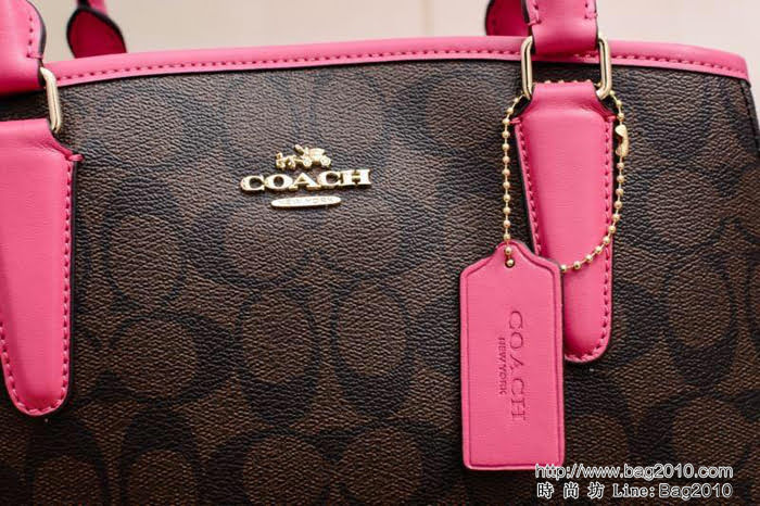 COACH蔻馳 最新款 C家戴妃拼色 單肩斜挎女包 F57492 今年的流行系列  Chz1036